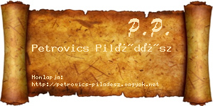 Petrovics Piládész névjegykártya